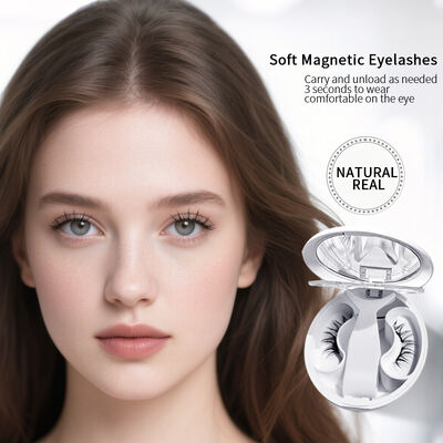 Good price Dense Cross Stack Soft Reusable Magnetic Eyelash Kit Strong Hold For Volume Dramatic Look online