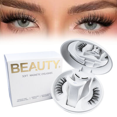 Good price Handmade 3D Reusable Natural Soft Magnetic Eyelash Extensions Kit No Glue Needed online