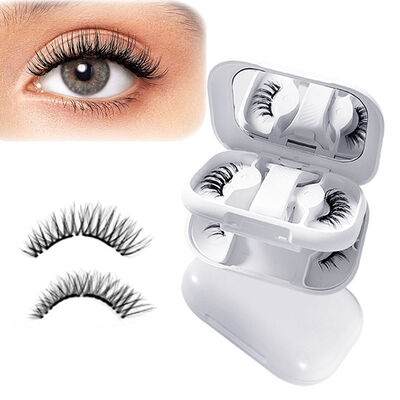 Good price Natural Looking Soft Lightweight Clip No Glue Magnetic False Eyelashes Waterproof Reusable online