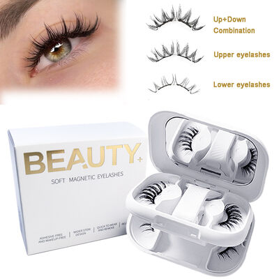 Good price Soft Magnetic Eye Lashes Portable Double Layer Case Natural Look Reusable No Glue Needed online