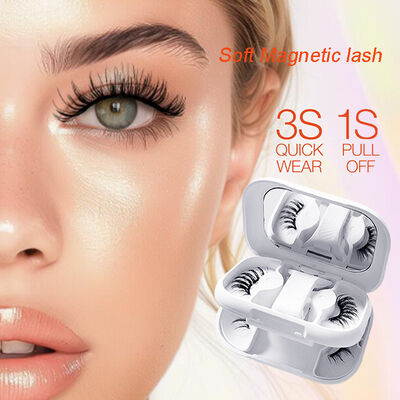 Good price Strong Adsorption Magnetic Eyelash Kit Glueless Custom Reusable Soft 0.03mm 0.05mm Thickness online