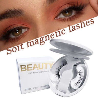 Guter Preis Handgefertigte magnetische Wimpernbox-Zange Synthetisches Haar Eyeliner Quantenwimpern Weich Online