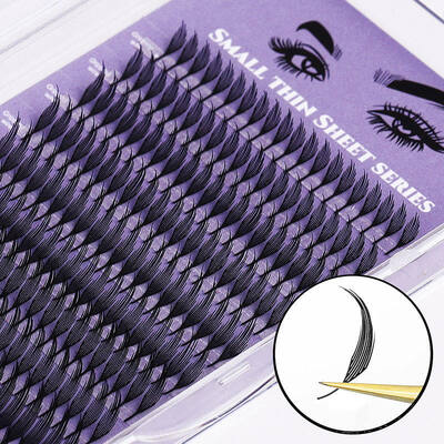 Good price Premade Fanned Natural 12 Rows 8-15mm D Roll 0.04mm Thin Band Wing Fairy Comic Spire Lashes Salon Eyelashes Extension online