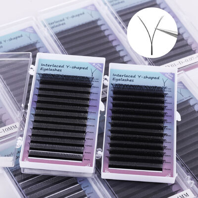 Buon prezzo 0.07mm Natural Long Faux Mink Synthetic Hair Extension Tray Nero Individuale PBT in linea