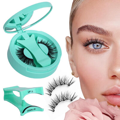 Good price Handmade Custom Logo 3D Magnetic Fake Eyelashes Natural Waterproof Whispy 1 Pair No Glue online