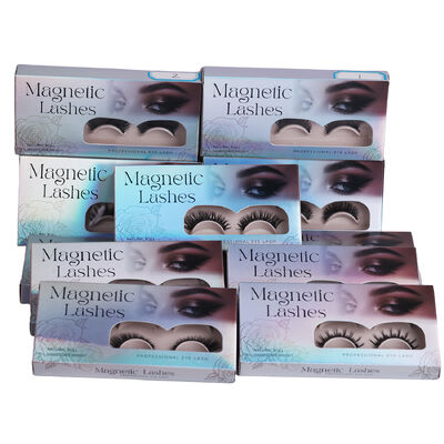 Good price 3D Handmade Magnetic Eyelashes 2 Pairs Synthetic Hair Applicator Reusable Water Resistant online